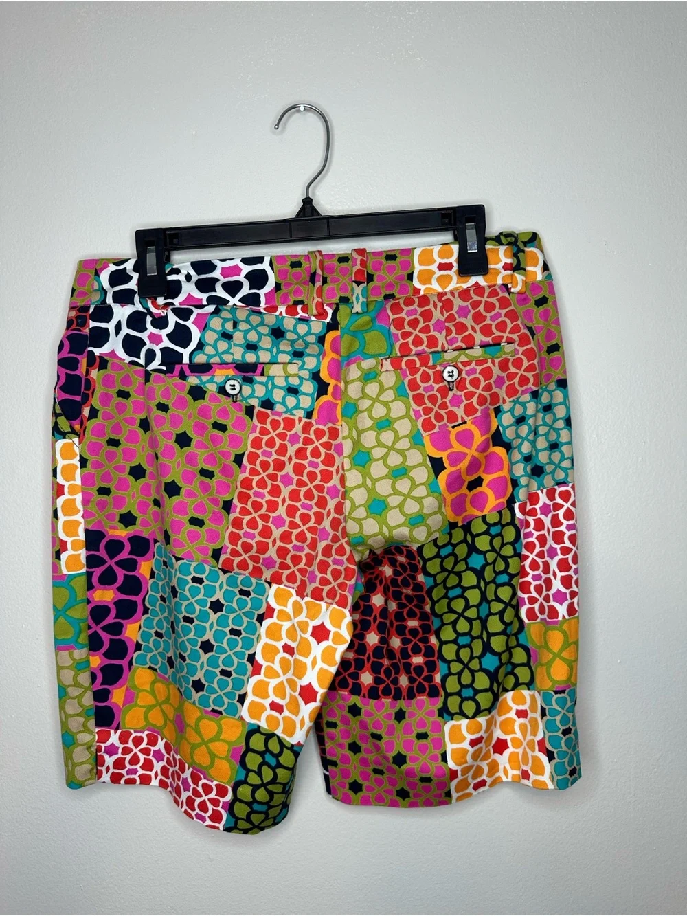 Trina Turk Corbin Mixed Print Shorts Colorful Bermuda Size 6 Womens